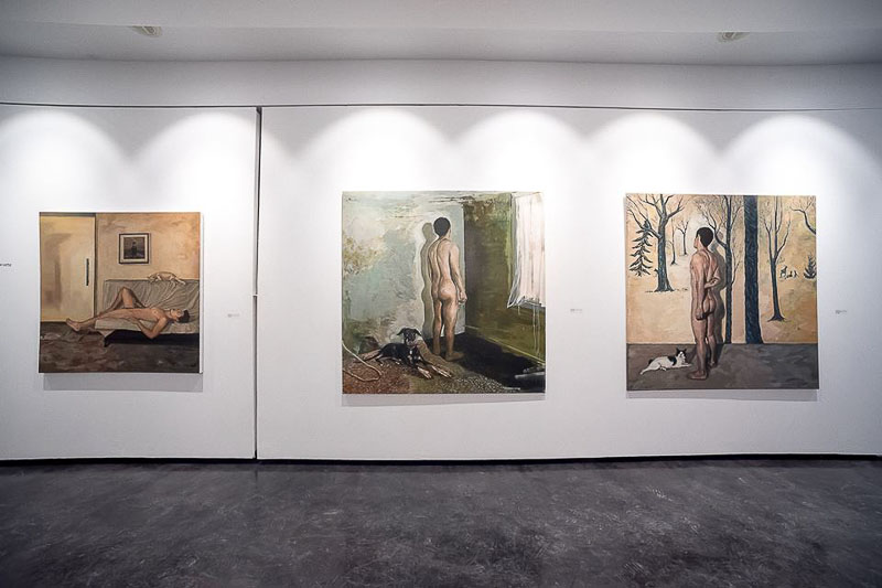 Singaporean Simon Ng's installation on exhibit at Shophouse 5 hosted by Chan Hampe Galleries 