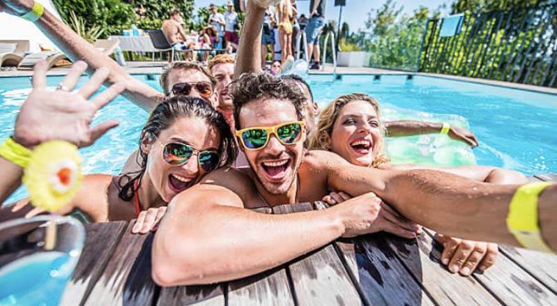 Highest pool party online