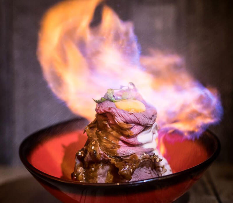 flaming beef bowl online
