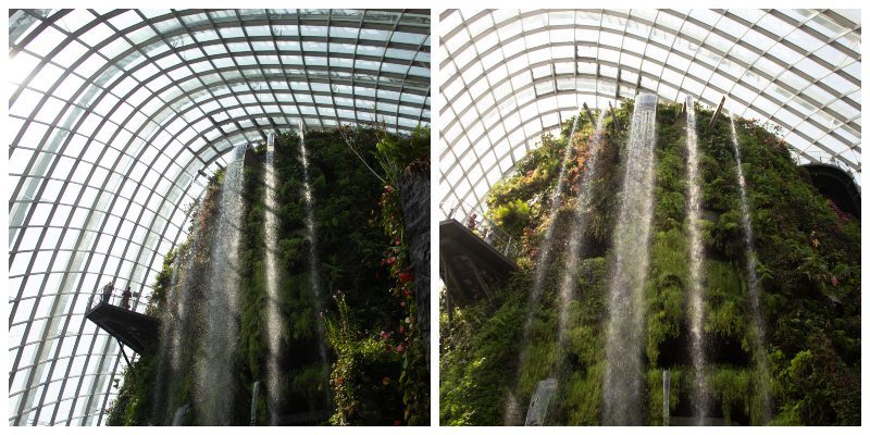 GardensByTheBay singapore indoor waterfall