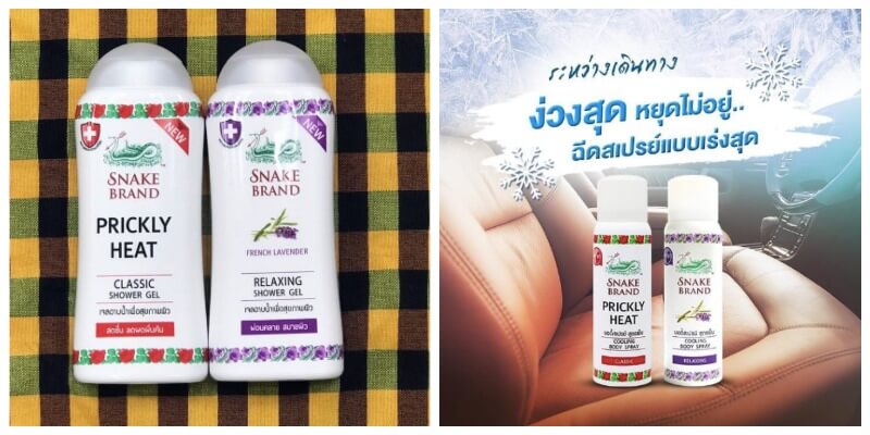 Snake Brand Shower Gel and Cooling Spray