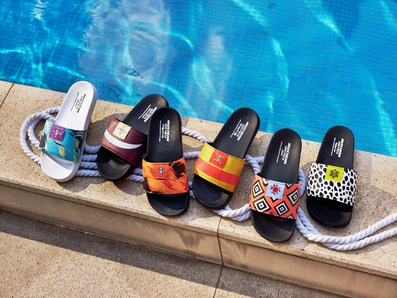 New Skechers X Piece Collab Features Casual & Slides - Available From 30 Aug